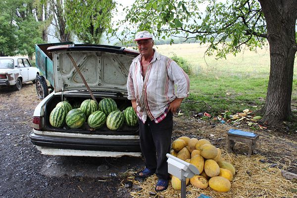 roadside melon seller