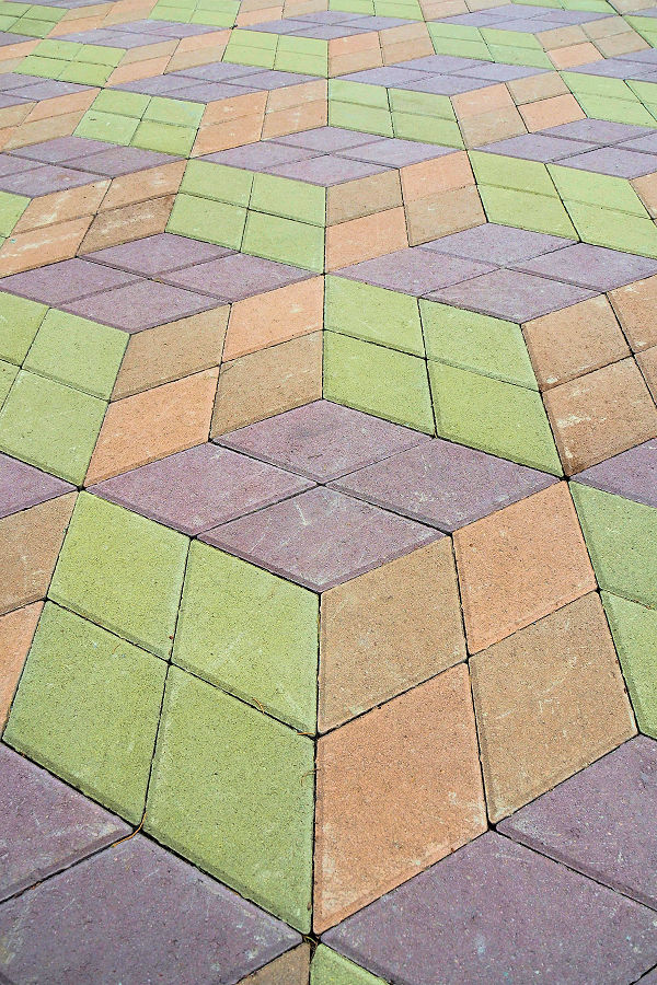 Climb the steps - paving pattern